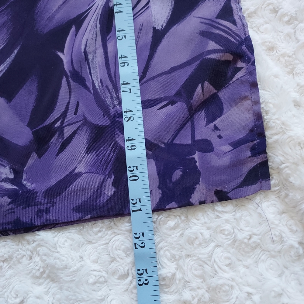 Norton McNaughton Vintage 90s Purple floral Maxi dress Tropical Vacation Luau - Picture 11 of 13